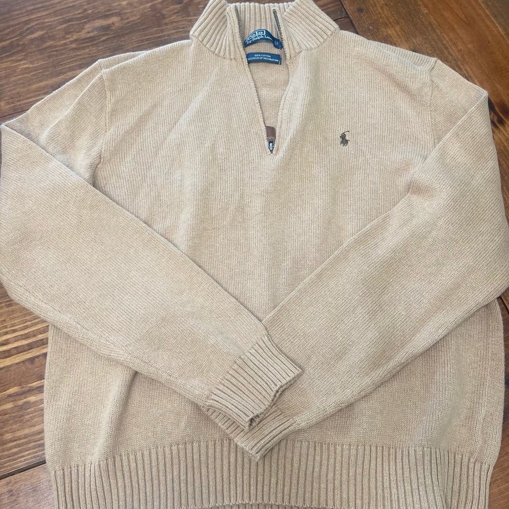 Large men’s Ralph Lauren Polo quarter zip sweater
